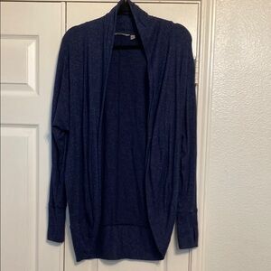 Athleta Blue Cardigan Open Front Knit
